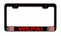 Wepa Puerto Rico Rican Black Metal License Plate Frame Tag Holder N82