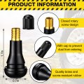 300 Pieces Tr413 Tire Valve Stems Rubber Snap In Tubeless For 0 453 Rim Holes Black Standard Length Replacement Cars And