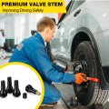 300 Pieces Tr413 Tire Valve Stems Rubber Snap In Tubeless For 0 453 Rim Holes Black Standard Length Replacement Cars And