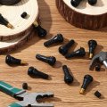 300 Pieces Tr413 Tire Valve Stems Rubber Snap In Tubeless For 0 453 Rim Holes Black Standard Length Replacement Cars And