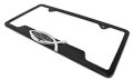 Christian Fish Matthew 19 26 Black Open License Plate Frame