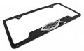 Christian Fish Matthew 19 26 Black Open License Plate Frame