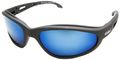 Edge Eyewear Tsmap218 Dakura Polarized Safety Glasses Black With Aqua Precision Blue Mirror Lens 