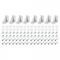 Uxcell 8set Inside Corner Bracket Gusset Kits 58x58x29mm 3060 Angle Connector For 3030 Series Aluminum Profile Silver 32 X