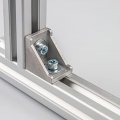 Uxcell 8set Inside Corner Bracket Gusset Kits 58x58x29mm 3060 Angle Connector For 3030 Series Aluminum Profile Silver 32 X