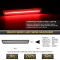 Vipmotoz 4-pieces Front Rear Led Side Marker Light Fender Bumper Strip Lamp For 2019-2022 Compatible With Dodge Challenger Wide