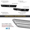 Vipmotoz 4-pieces Front Rear Led Side Marker Light Fender Bumper Strip Lamp For 2019-2022 Compatible With Dodge Challenger Wide