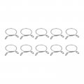 Uxcell Fuel Line Hose Clips 10pcs 26mm Id Fit 27 5-28mm Od 304 Stainless Steel Water Pipe Air Tubing Spring Clamps For