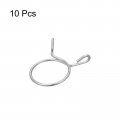 Uxcell Fuel Line Hose Clips 10pcs 26mm Id Fit 27 5-28mm Od 304 Stainless Steel Water Pipe Air Tubing Spring Clamps For