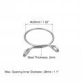 Uxcell Fuel Line Hose Clips 10pcs 26mm Id Fit 27 5-28mm Od 304 Stainless Steel Water Pipe Air Tubing Spring Clamps For