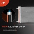 A-premium Engine Coolant Radiator A C Condenser Cooling Kit Compatible With Volkswagen Jetta Arteon 2019-2021 Golf Gti