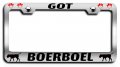 Got Boerboel Dogs Pets Chrome Metal License Plate Frame Tag Holder B15 