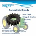 Hqrp 2-pack Starter Motor Pinion Gear Bendix Plastic 16 Tooth Compatible With B S 695708 693058 693059 280104s Replacement Fits