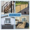 Muzata 250ft 1 8 Black T316 Stainless Steel Cable Wire Rope For Indoor Outdoor Railing Stair Deck Fencing 7x7 Strand Diy