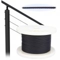 Muzata 250ft 1 8 Black T316 Stainless Steel Cable Wire Rope For Indoor Outdoor Railing Stair Deck Fencing 7x7 Strand Diy 