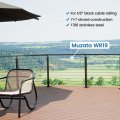 Muzata 250ft 1 8 Black T316 Stainless Steel Cable Wire Rope For Indoor Outdoor Railing Stair Deck Fencing 7x7 Strand Diy