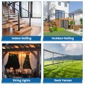 Muzata 250ft 1 8 Black T316 Stainless Steel Cable Wire Rope For Indoor Outdoor Railing Stair Deck Fencing 7x7 Strand Diy