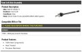 Front Left Driver Side Axle Assembly Compatible With 1999-2004 Jeep Grand Cherokee
