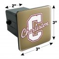 College Of Charleston Secondary Tow Trailer Hitch Cover Plug Insert