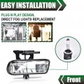 G-plus 2000-2006 Gmc Yukon Yukon Xl Front Bumper Fog Light Driver Passenger Side Clear Lens Lamps Pair
