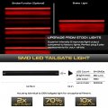 Vipmotoz Full Led Dually Tail Gate Braking Light Lamp Compatible With 2006-2016 Dodge Ram 3500 Pickup Dual Rear Wheel Chrome