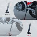 Motorcycle Side Stand Enlarger Fit For 2023 2022 2021 Crf300l Crf300 Rally 2021-2023 Kickstand Shoes Extension Plate Black