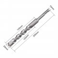 Uxcell Masonry Drill Bit 20mm X 200mm Carbide Tipped Rotary Hammer 10mm Round Shank For Impact