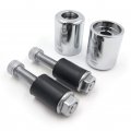 Chrome Rubber Bar Ends For Kawasaki Ninja Ex500 Ex650r Zx6r 636 Zrx1100 Zzr1200 Anodized Billet Aluminum Handlebar End 
