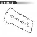 Motoforti Car Valve Cover Gasket Set For Chevrolet Impala 2014 Rubber 12608604 Vs50778r Black