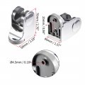 Uxcell Shower Head Holder Adjustable Abs Wall Mount Handheld Bracket Silver Tone 70x58x40mm 2pcs