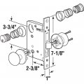 Segal Se 27570 2-1 2 In Backset Entrance Mortise Lockset Wrought Solid Brass Left Handed Single Pack