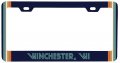 Winchester Wisconsin Car Metal License Plate Frame Retro Design 