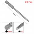 Uxcell 20 Pcs T10 Magnetic Torx Screwdriver Bits 1 4 Inch Hex Shank 3-inch Length S2 Power Tool