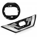 G-plus Chrome Front Upper Grille Assembly Compatible With Nissan Qashqai Rogue Sport 2020 2021 Replace For Ni1200320 623106mr0a