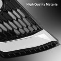 G-plus Chrome Front Upper Grille Assembly Compatible With Nissan Qashqai Rogue Sport 2020 2021 Replace For Ni1200320 623106mr0a