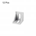 Uxcell 5pcs Inside Corner Bracket Gusset 38x38x35mm 4040 Angle Connectors For 4080 Series Aluminum Extrusion Profile Silver