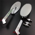 Xkh- Motorcycle Chromed Turn Signal Running Light Mirror Compatible With Yzfr1 R6 Fzr600 Yzf600r Oval B00y5n643a