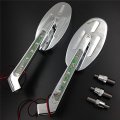 Xkh- Motorcycle Chromed Turn Signal Running Light Mirror Compatible With Yzfr1 R6 Fzr600 Yzf600r Oval B00y5n643a
