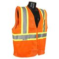 Radians Sv22-2zom-2x Polyester Mesh Economy Class 2 High Visibility Zipper Closure Vest With Two-tone Trim 2x-large Orange 
