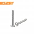 Uxcell 1 4-20x3 Pan Head Machine Screws 304 Stainless Steel 18-8 Screw Phillips Drive Fully Threaded Bright Finish Pack Of 10