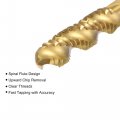 Uxcell Spiral Flute Threading Tap 3 16-24 Unf Hss High Speed Steel Titanium Plated Machine Thread Screw Flutes Tapping Tool H2