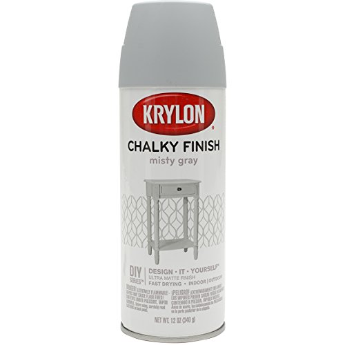 Chalky Finish Spray Paint Misty Gray 12 Ounce Ultra Matte Fast Drying And Sandable No Primer Needed For Interior Exterior Use