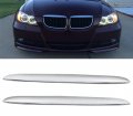 2-pieces Chrome Plated Left And Right Hood Trims Above Kidney Grille Replacement For E90 E91 3-series 325i 330i 328i 2006 2007 