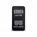 Ch4x4 Dual Push Switch For Toyota Tacoma Fj Cruiser Land Fortuner Hilux 4runner Prado 12v 3amp A Light Bar Ditch Lights Symbol 