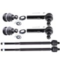 6-piece Fit For 2004008 Pacifica-2 Front Lower Ball Joint 2 Inner 2 Outer Tie Rod End 