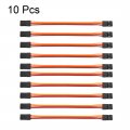 Uxcell 10pcs 4 Inches 10cm 3-pin Servo Extension Cable Wire Male To Female For Rc Futaba Jr Lock Type