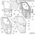 Polaris Ranger Panel-accent Door Left Genuine Oem Part 5454749-555 Qty 1