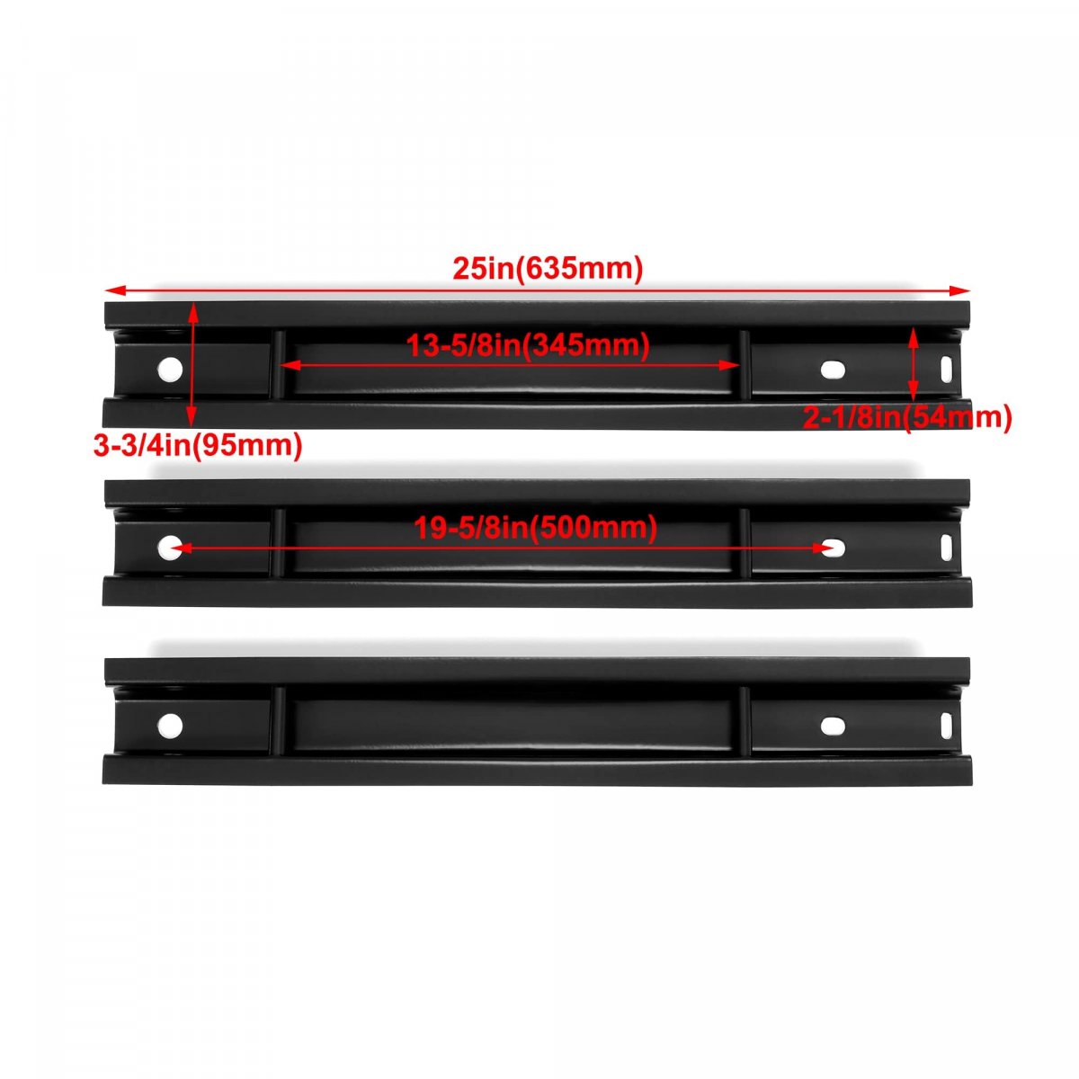 3pcs Seat Bracket Frame For 2019-2022 Mercedes Benz Sprinter Cargo Van Rear Steel Black