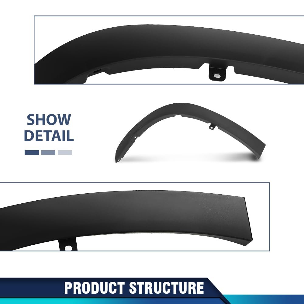 Rear Right Fender Flare For Toyota Highlander 2020 2021 2022 2023 Passenger Side Wheel Arch Trim 750870e030 To1791116 Black