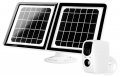 Lynx Solar Weatherproof Outdoor Wifi Security Camera Surveillance Cam With Panel Facial Recognition Night Vision White 